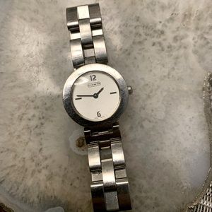Stainless steel water resistant Coach watch!